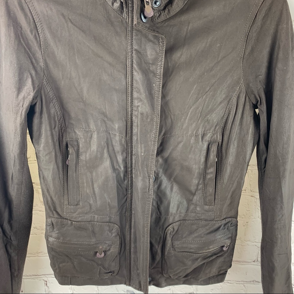 Vince. Brown Leather Jacket - Picture 4 of 7